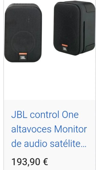 Altavoces JBL Control 1 Pro Negros
