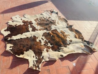 Alfombra Piel de Vaca Marrón y Blanca