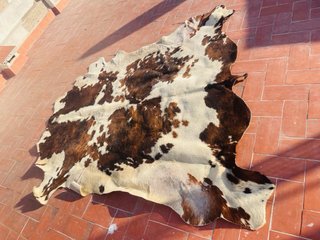 Alfombra Piel de Vaca Marrón y Blanca