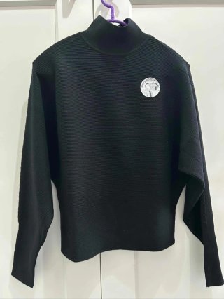 Confezione di 2 maglioni a collo alto nero e grigio