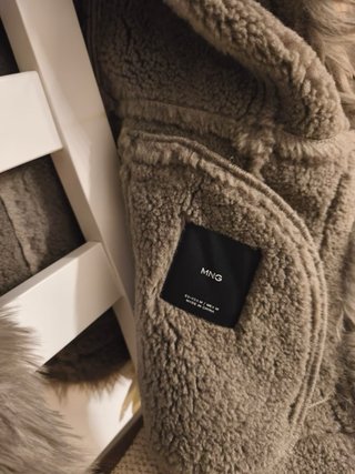 Chaqueta ante con pelo de Mango