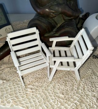 Set 2 Sedie Bianche Barbie Vintage