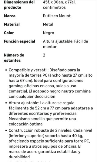 Soporte para PC con ruedas