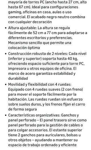 Soporte para PC con ruedas