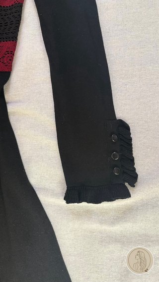 Vestido Morgan Negro y Rojo Talla S