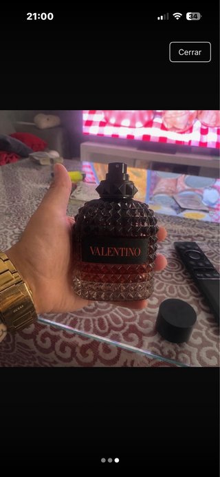 Perfume Valentino Hombre Negro Marrón