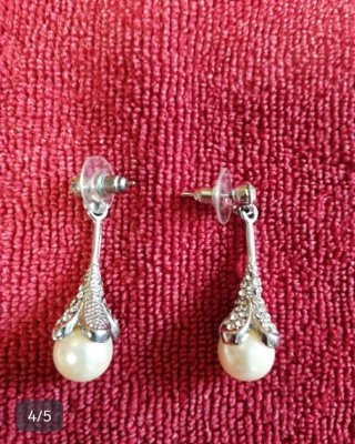 Pendientes Perla y Plata Nuevos