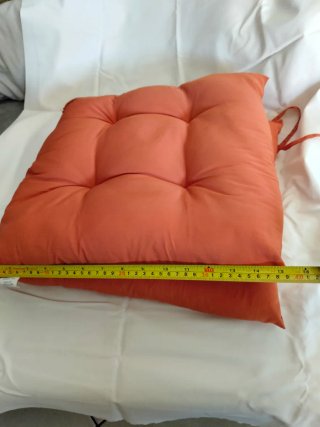 Set 2 Coprisedia Arancio Tessuto
