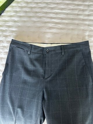 Traje Zara a cuadros gris
