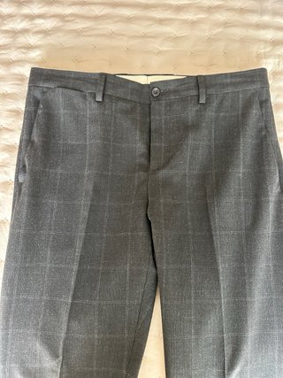 Traje Zara a cuadros gris