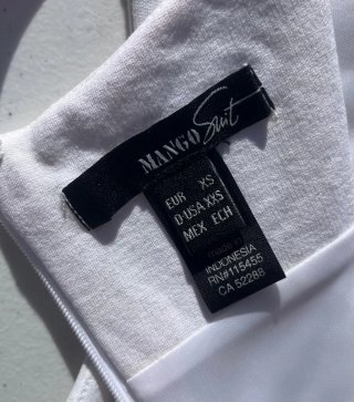 Vestido Guess Blanco Talla M con Cinturón Negro
