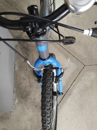 Bicicleta DENBIKE niño gris y azul