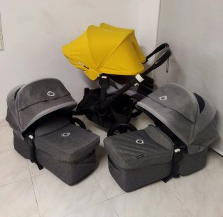 Bugaboo Donkey 5 Grey Melange y Amarillo