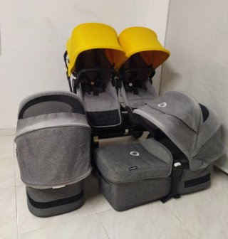 Bugaboo Donkey 5 Grey Melange y Amarillo