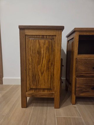 Mesitas de noche artesanales madera de pino maciza