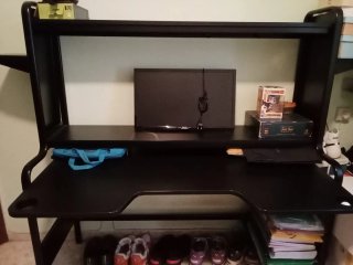 Escritorio Negro con Almacenamiento