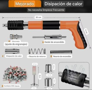 Pistola Remachadora Clavos Maletín