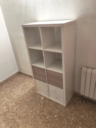 Estantería Kallax Ikea Blanca con Cajones y Puerta