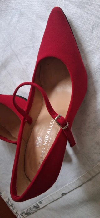 Zapatos rojos forrados