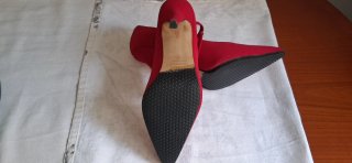 Zapatos rojos forrados