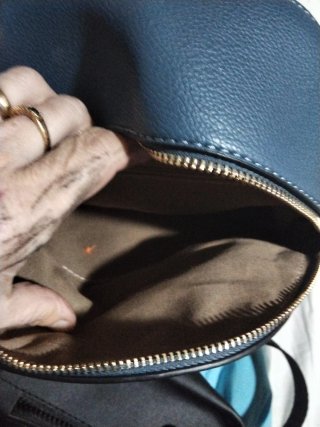 Zaino Moschino Blu e Dorato