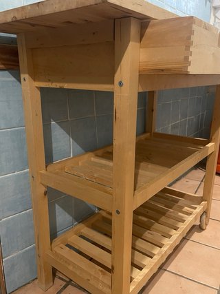 Carrito auxiliar madera Ikea