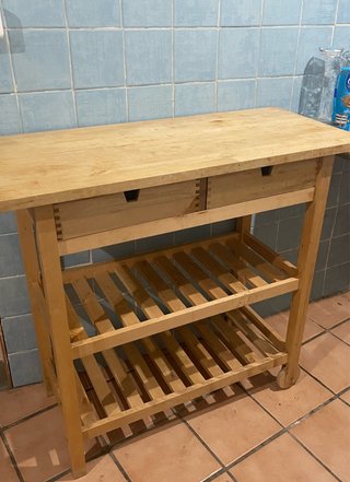 Carrito auxiliar madera Ikea