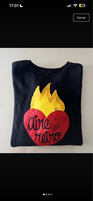 Sudadera Aire Retro Corazón Rojo