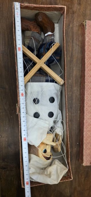 Marioneta cocinero madera tallada