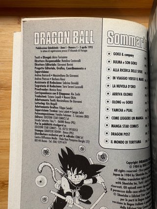 Dragon Ball manga prima serie azzurra num 1 al 62
