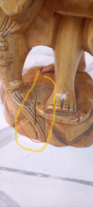Figura Pescador Chino Madera Tallada