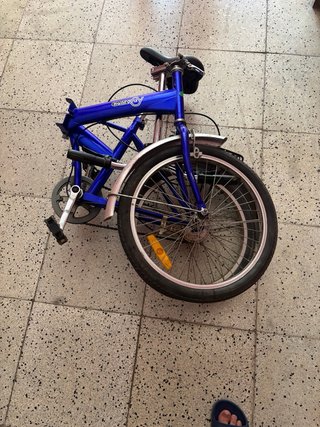 Bicicleta Plegable Azul