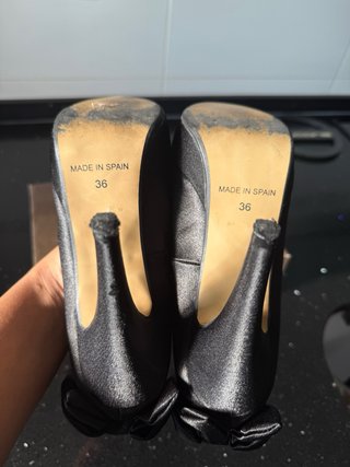 Zapatos de fiesta raso con lazo