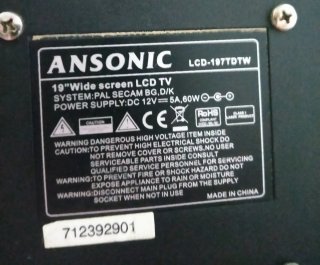 TV Ansonic 19" + TDT