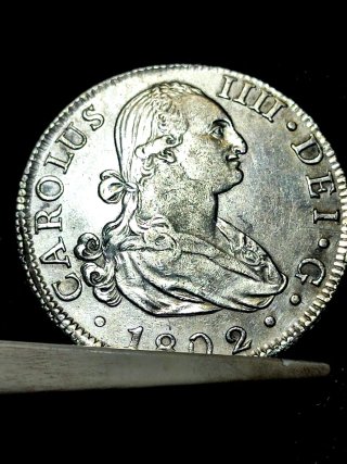 Carlos IV 8 Reales 1802 Sevilla S CN  EBC/EBC+