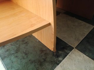 Escritorio madera y metal