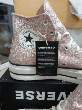 Converse Chuck Taylor glitterate rosa/argento
