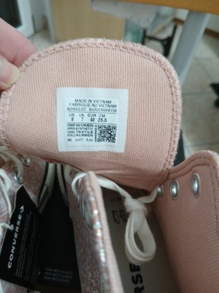 Converse Chuck Taylor glitterate rosa/argento
