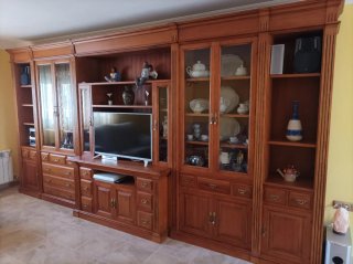 Mueble de salón Basegui madera y cristal