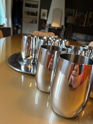 12 Bicchieri Acciaio Inox AMC Art Design