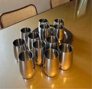 12 Bicchieri Acciaio Inox AMC Art Design