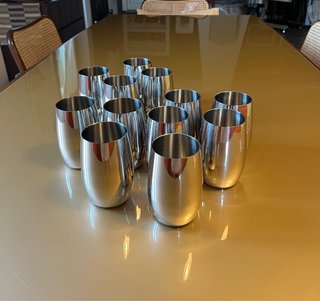 12 Bicchieri Acciaio Inox AMC Art Design
