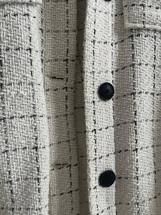Sobrecamisa estructura cuadros Zara.