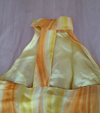 Abito lungo sartoriale fantasia