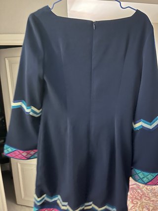 Vestido Tería Yabar Azul Talla M Nuevo con etiquet