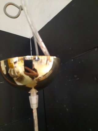 Lampadario colore oro con strass