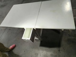 Mesa plegable Ikea Norden blanca alas plegables
