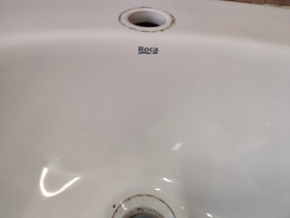 Lavabo de porcelana blanco