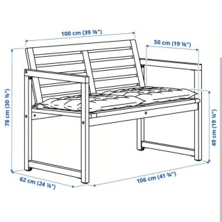 Banco Exterior Ikea Nammaro Madera
