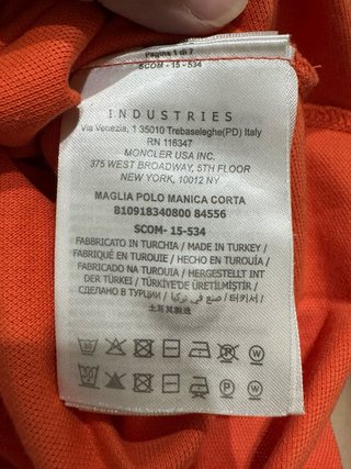 Polo Moncler Vintage Arancione Y2K
